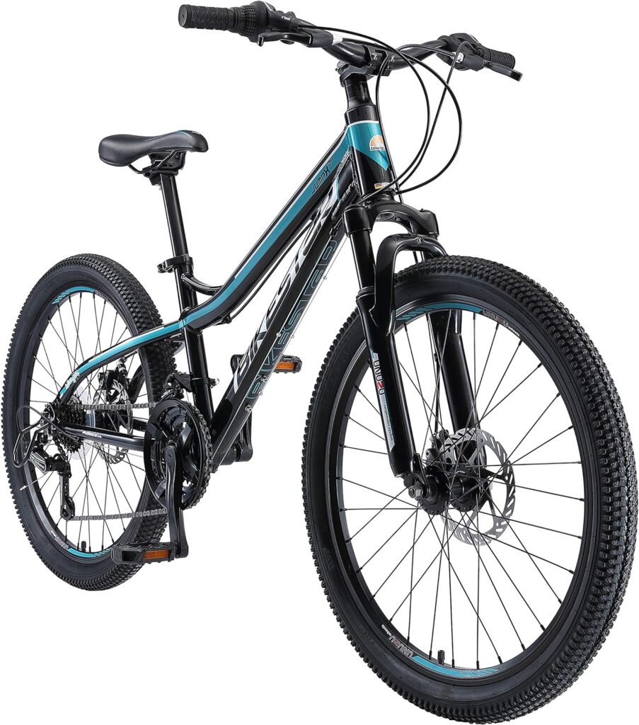 Bikestar Aluminium Mountain Bike for Kids from 9 to 14 Years of Age | 24 Inch Tyres, 21 Speed Shimano Gears, V-Brake, Suspension Fork | Children’s Bike