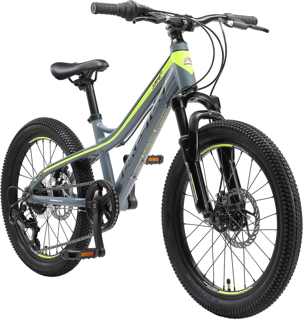 Bikestar Aluminium Mountain Bike, Youth Bike, 20 Inches, from 6 to 9 Years, Hardtail | 7 Speed Shimano Gears, Disc Brake, Suspension Fork | Children’s Bike
