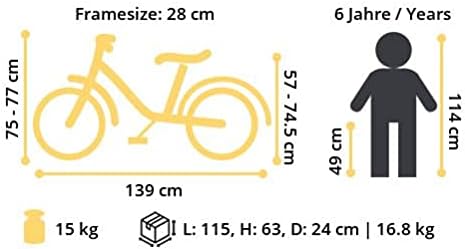 BIKESTAR Childrens Bicycle Fully Mountain Bike 7 Speed Shimano Disc Brake from 6 Years 20 Inch Childrens Bike MTB Risk Free Test