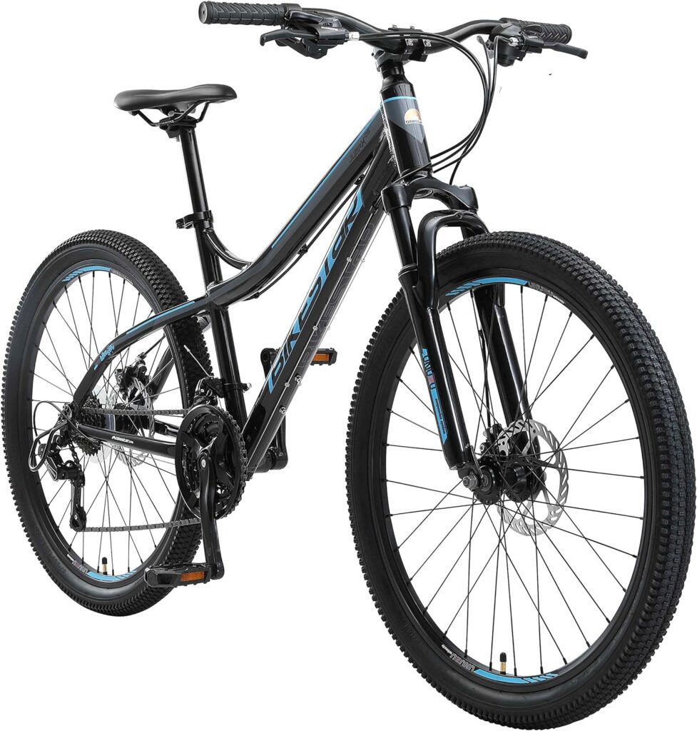 BIKESTAR Hardtail Aluminium Mountain Bike Shimano, 21 Speed Gearshift, Disc Brake - 26, 27.5, 29 Inch Tyres - 16, 17, 18 Inch Frame