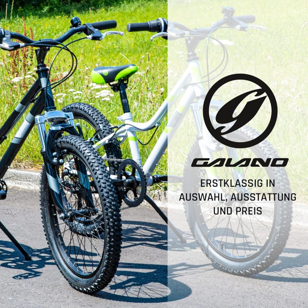 Galano Youth Bicycle 24 Inch for Boys and Girls from 8 Years 130-145 cm Mountain Bike 21 Speed and V-Brakes Childrens Bicycle MTB with Suspension Fork Youth Bike GA20