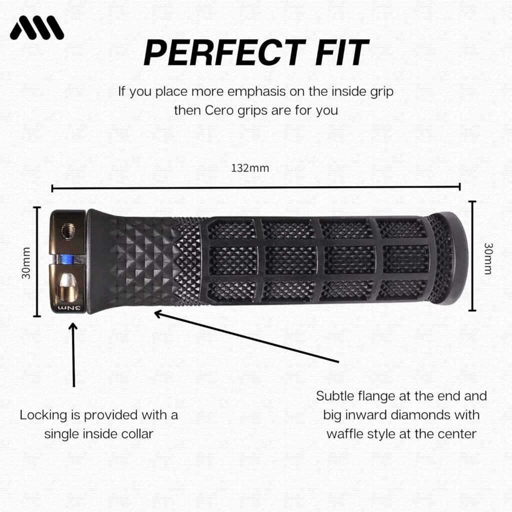 All Mountain Style Bicycle Grips Model Cero Grip Bicycle Handlebar Grips MTB Fixed and Easy Attachment of the Grips to Bicycle Handlebar Bicycle Accessories for MTB