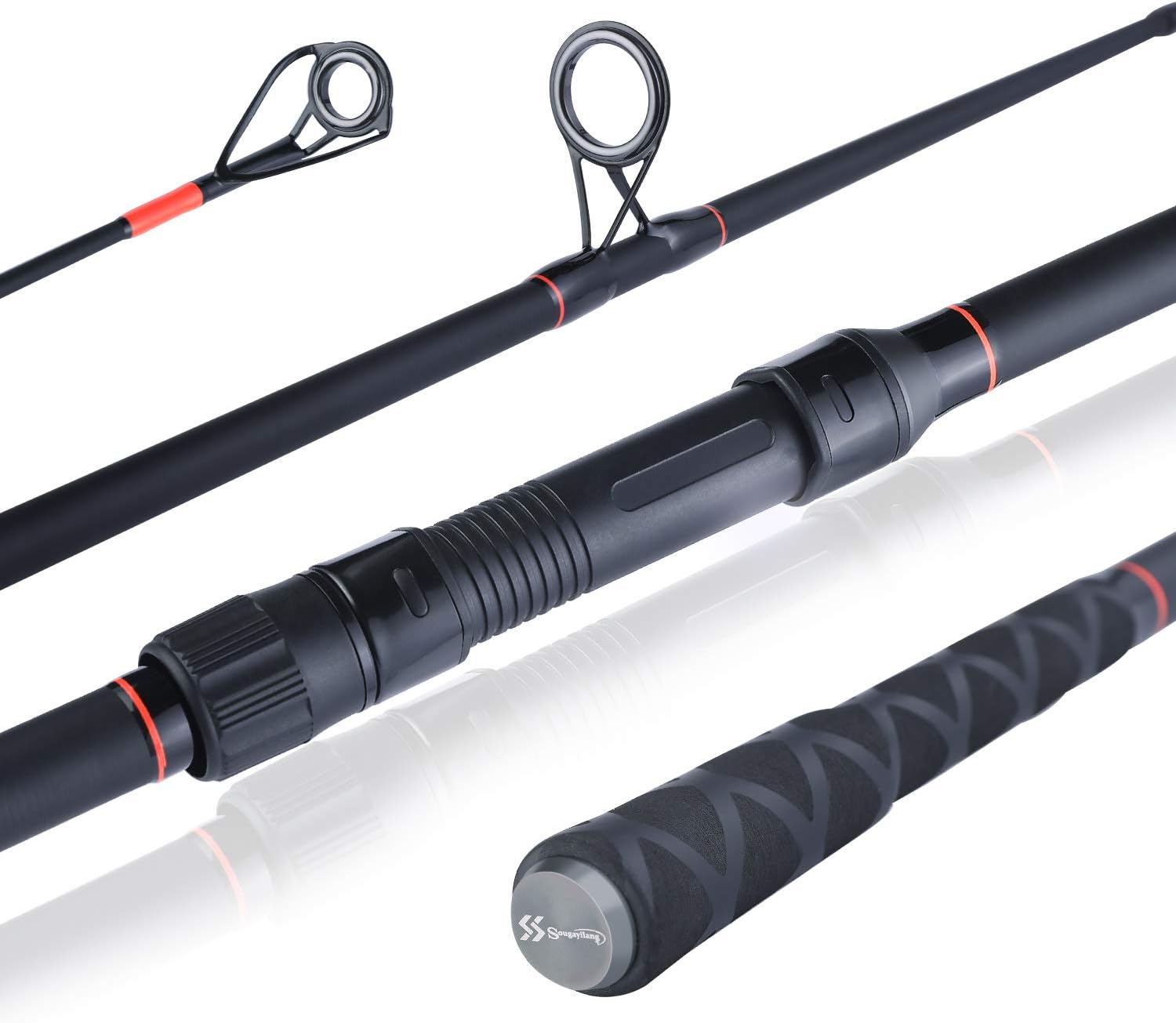 Anmeldelse af sougayilang carp fiskeristang i kulfiber med super glidende guide ring