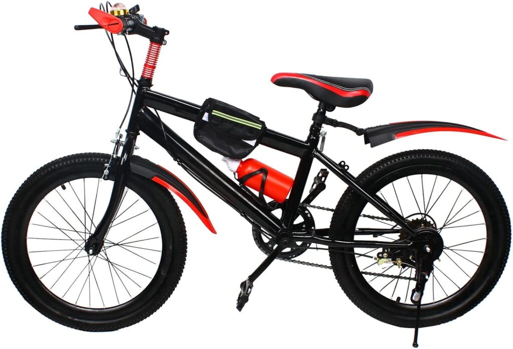 biniliubi Red Mountain Bike Bicycle Boys Girls Women and Men Gear Gears Full Suspension Gear Mountain Bike Full Suspension Disc Brake Adult Bicycle