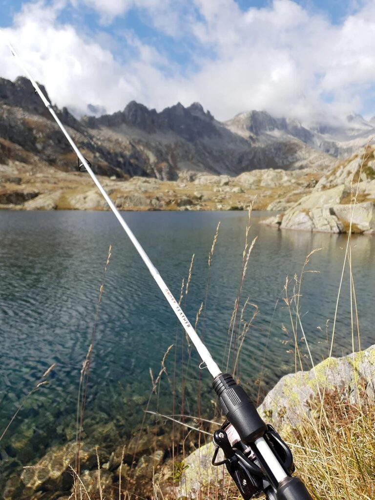 FISHN Feather - Ultraleicht Spinnrute 1,80m Wurfgewicht: 1-7g Angelrute – Spinnrute – Steckrute UL-Rute – direkte Kraftübertragung beim Fischen auf Forelle, Saibling, Barsch