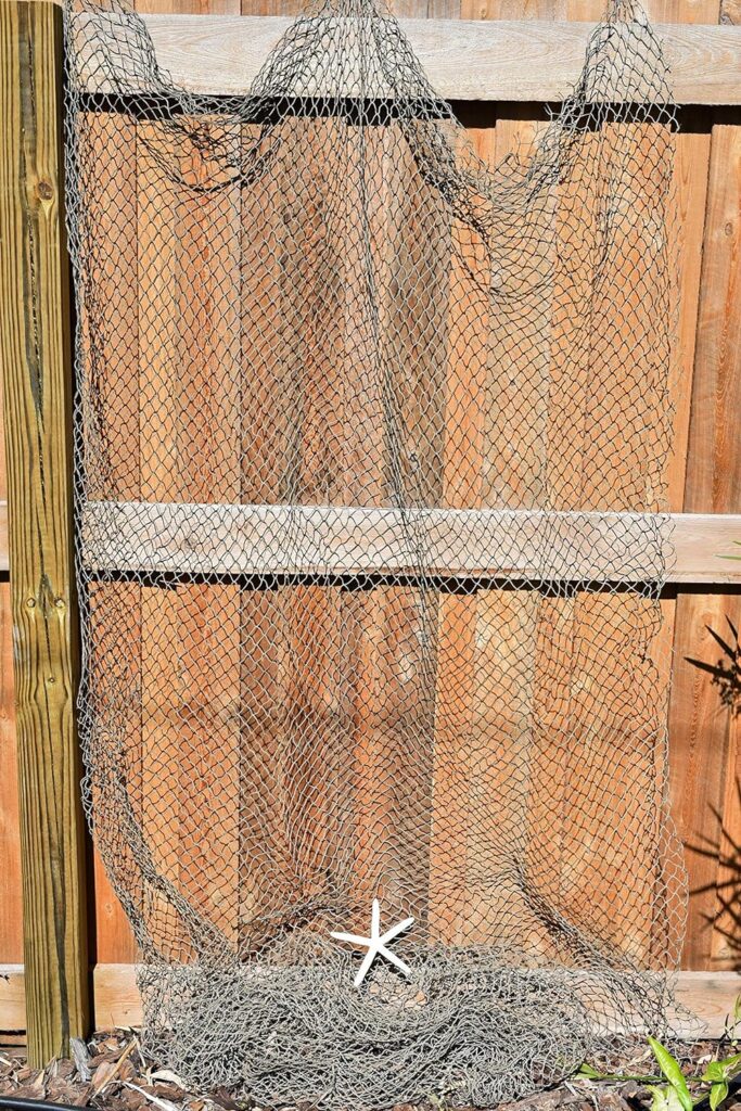 Nautical Beach Decor Authentic Fishing Net - Genuine Commercial Thick Fish Net - Decorative 5ft x 10ft