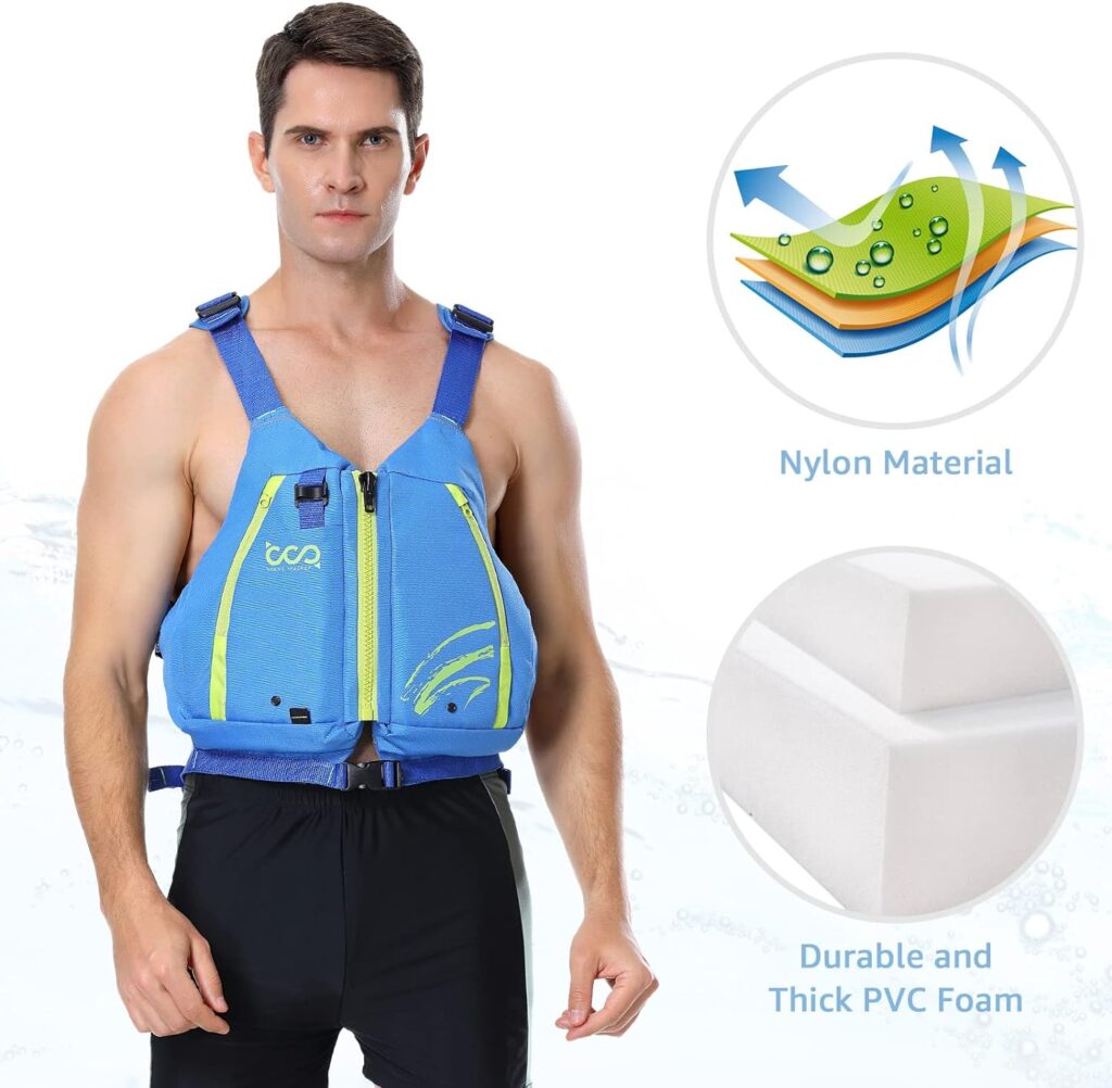 Boglia Swim Vest, PVC Swim Jacket for Adults, Swimming Suit with Waterproof Bag, Collision Protection for Water Sports