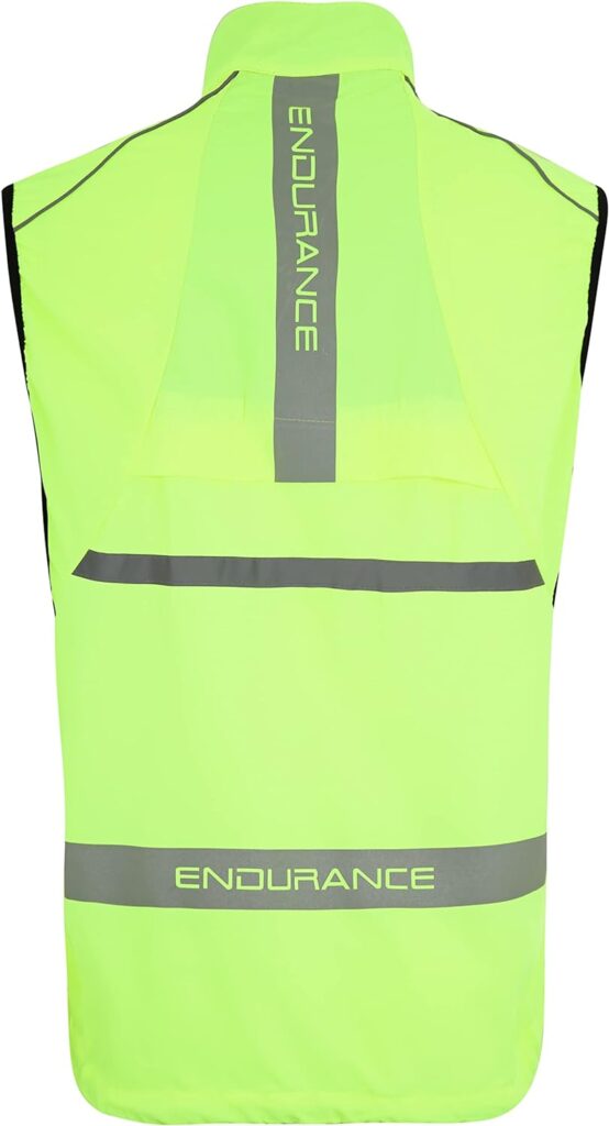 endurance Unisex Laufweste LAUPEN XQL I rundum reflektierende Sportweste mit großen Reflektoren I Unisex neon Sicherheitsweste I Erwachsenen Leuchtweste mit Reißverschluss