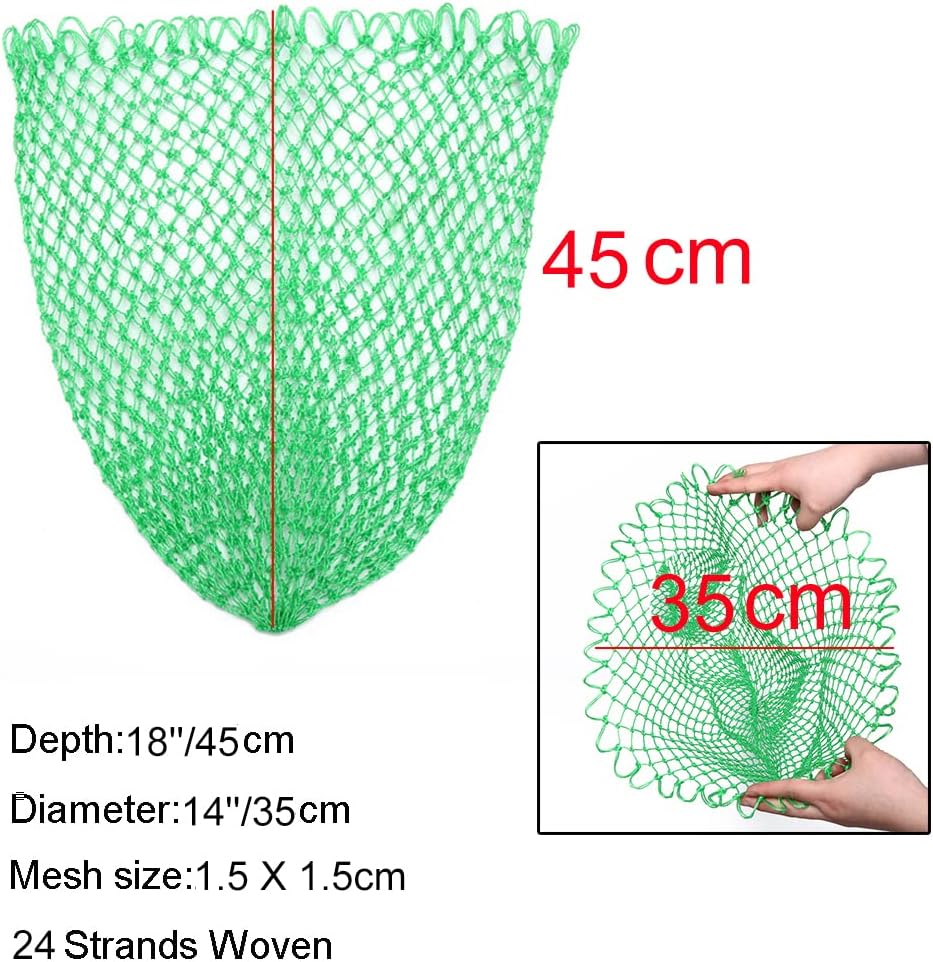 Fishing Landing Net Replacement Net Fishing Net Replacement Landing Net for Freshwater Saltwater Fishing Green 6 Sizes