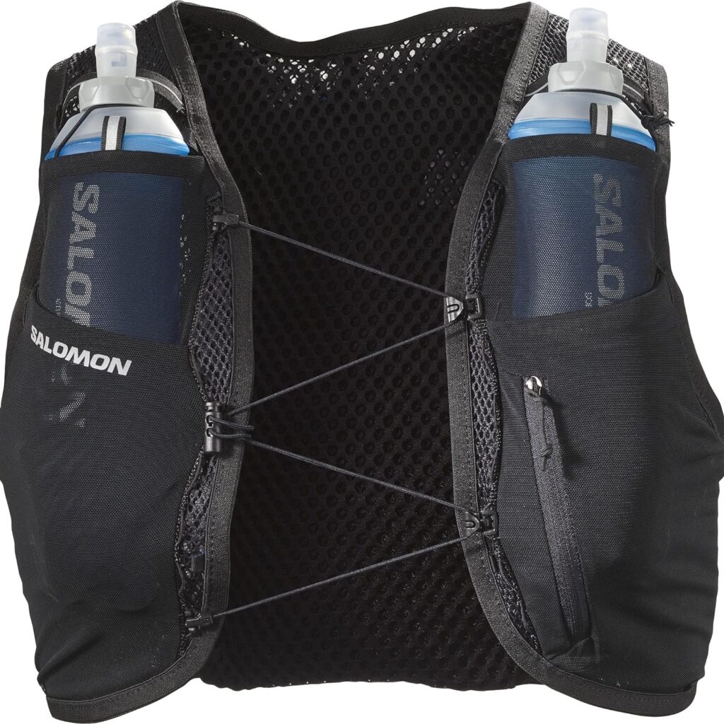 Salomon Active Skin 4 Laufweste mit Flaschen Unisex, lange Haltbarkeit, einfache Hydratation, optimierte Fächer