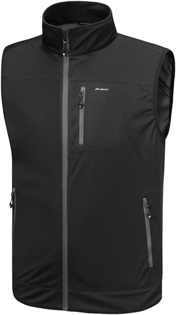 Willit Mens Golf Vest Lightweight Softshell Vest Outerwear Sleeveless Jacket for Hiking Running Causal