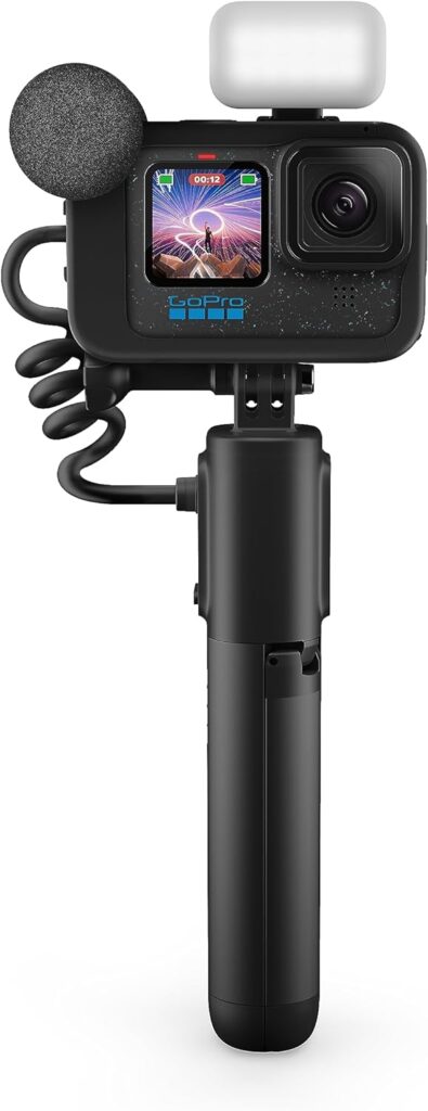GoPro HERO12 Black Waterproof Action Camera with 5.3K60 Ultra HD Video, 27MP Photos, HDR, 1/1.9 Inch Image Sensor, Live Streaming, Webcam, Stabilization