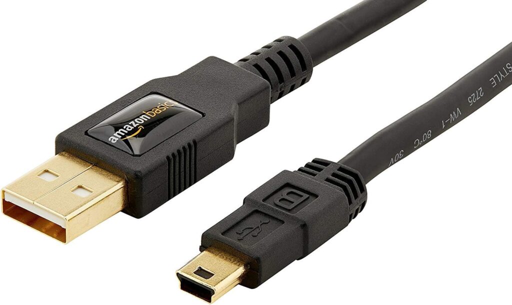 Amazon Basics IFRI USB 2.0 A-Stecker auf Mini-B-Stecker (0,9 Meter),Schwarz, kompatible mit Personal Computer