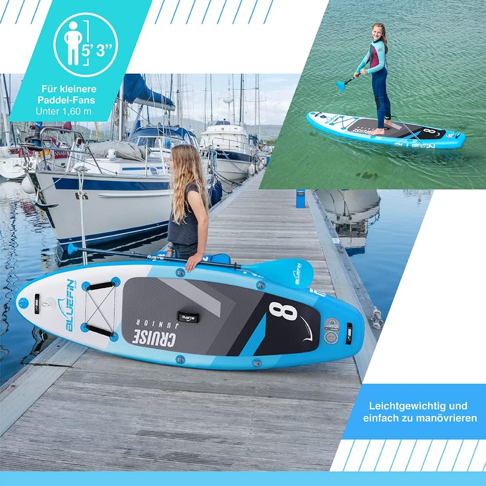 Bluefin Package for Cruise SUP | Inflatable Stand Up Paddle Board | Fiberglass Paddle | Kayak Conversion Kit | All Accessories | Multiple Size: 108, 12, 15