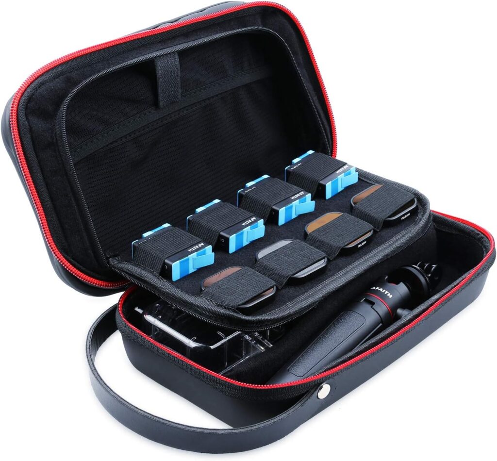 Carrying Case for GoPro 10/9, Portable Waterproof Travel Bag Adjustable Space Storage Bag for GoPro Hero 10 9 8 7 6 5 Xiaomi Yi DJI Osmo Action Accessories, black, pocket organizer