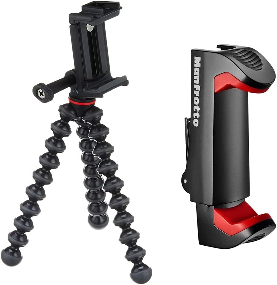 JOBY JB01516-BWW GorillaPod 500 Action flexibles Ministativ (mit Stiftbefestigung für GoPro, 360-Grad-Kameras und andere Action-Kameras, Traglast bis zu 500 g)