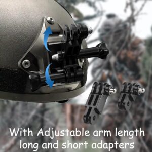 Nvg mount for gopro aluminum helmet camera mount compatible with insta360 one x3 x2 x rs r go 3 2 gopro hero dji osmo ac 4