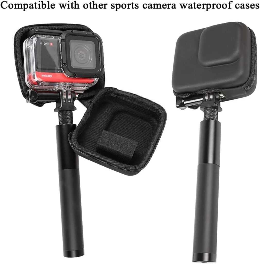 PellKing Hard Carrying Case for GoPro Hero 12 11 10 9 8 7 6 5 4 Waterproof Case, DJI Osmo Action 4 3 Camera, Waterproof Case, Insta360 One R RS Akaso Underwater Diving Bowl and More, Blcak