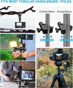 Woleyi large 14 thread tablet mount for spin bike treadmill microphone stand tripod adapter exercise bike handlebar for 1 3