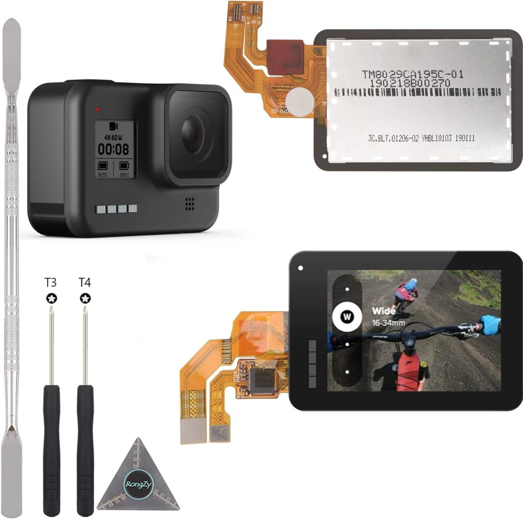 YWLRONG Replacement LCD Display for GoPro HERO8 for Go Pro Hero 8 Action Camera Digitizer Assembly with Tools
