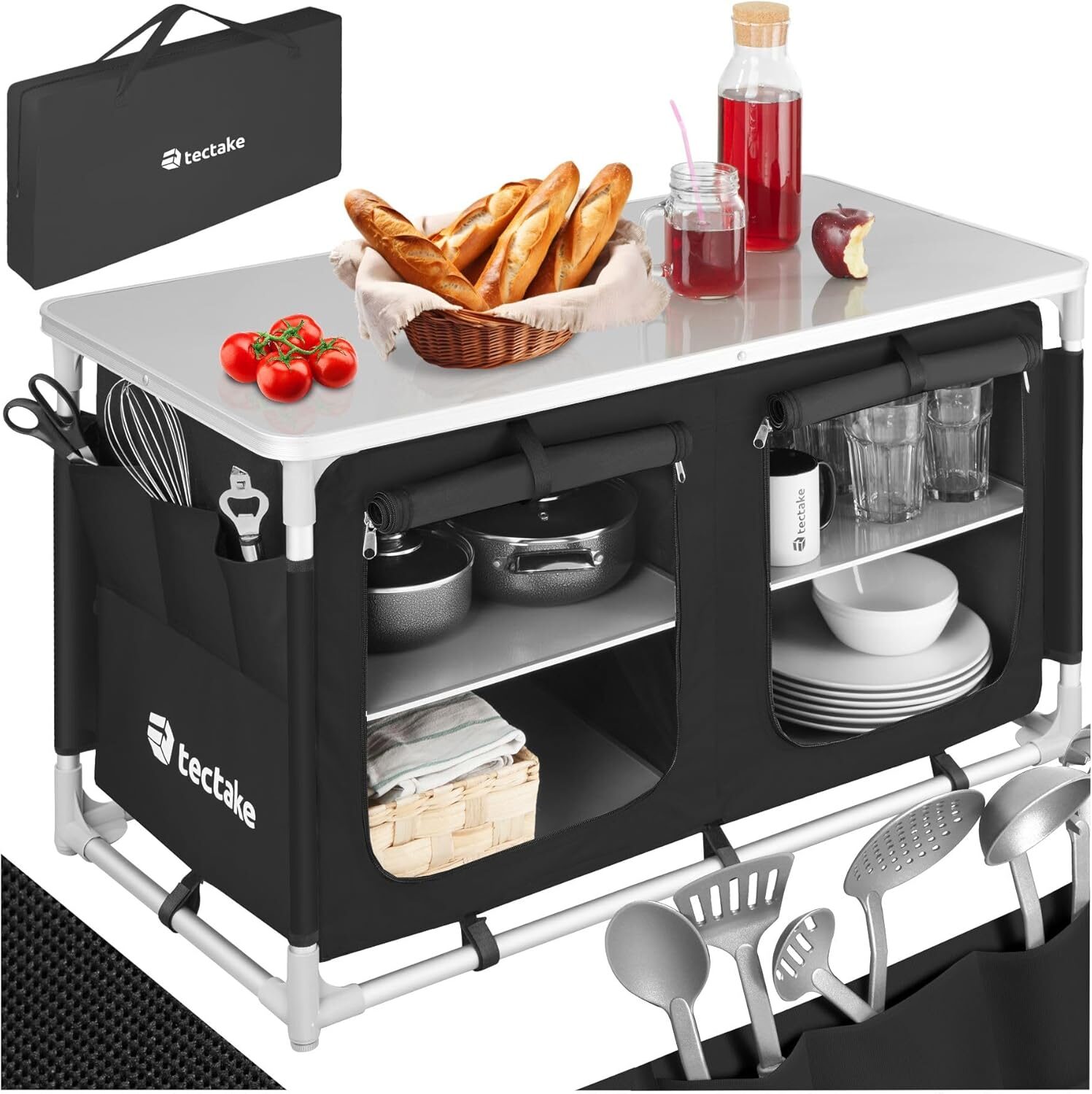Oplev Tectake Fodable Campingbord: Let, Justerbart og Sikkert!