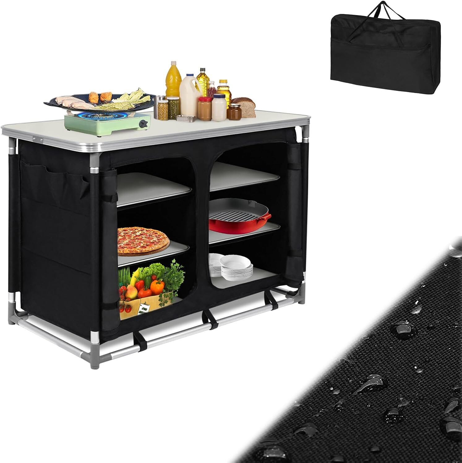 Optimer dit Campingliv med det Praktiske Vikbare Aluminiumskab!