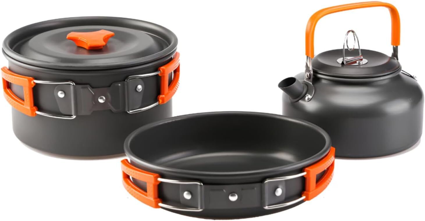 Ultimate Camping Cooking Set: Lightweight Aluminum Gear for Outdoor Adventures!