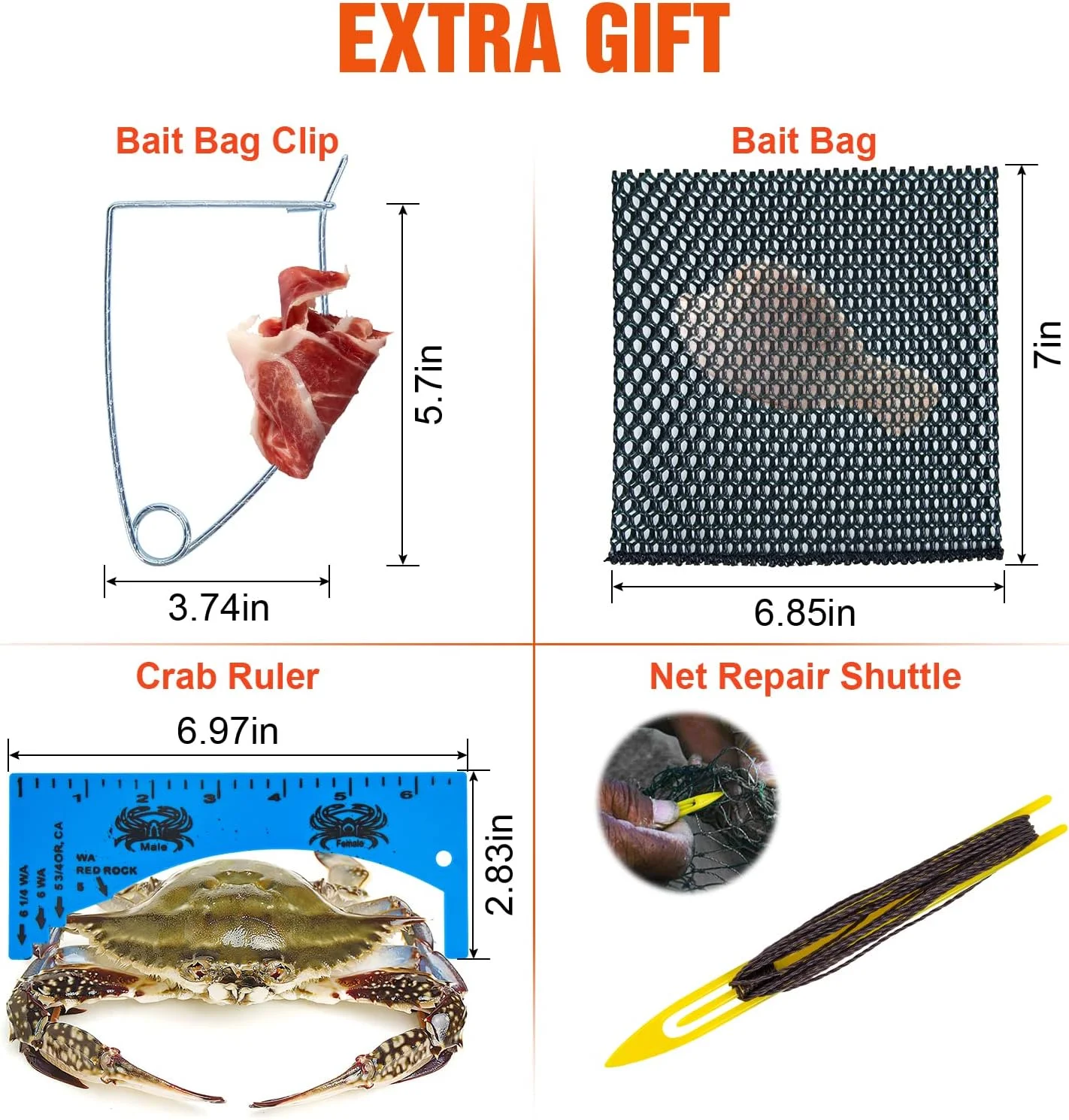 Anglerbasics Portable Crab Trap Foldable Crab Net Fish Trap for Minnow Crawfish Shrimp Lobster Bait Snare Trap Anglerbasics Portable Crab Trap Foldable Crab Net Fish Trap for Minnow Crawfish Shrimp Lobster Bait Snare Trap